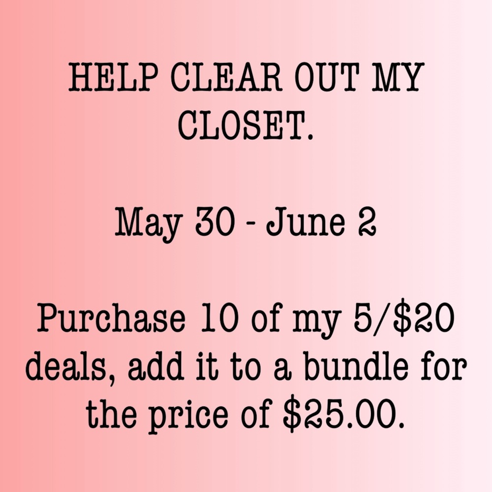 May 30 - June 2 DEAL